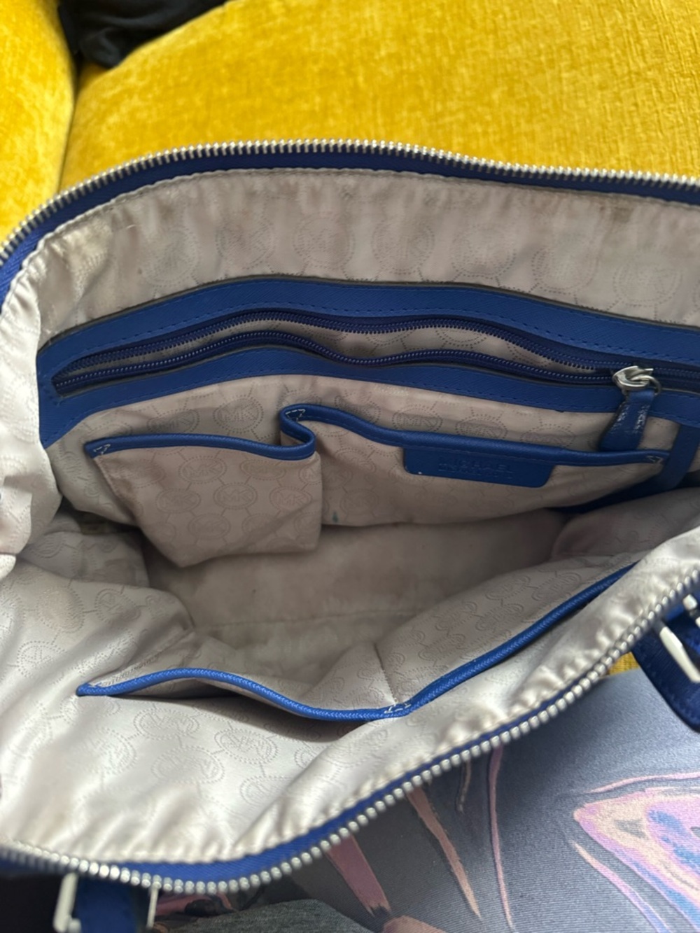 Michael Kors Electric Blue Saffiano Leather Tote - Picture 4 of 4
